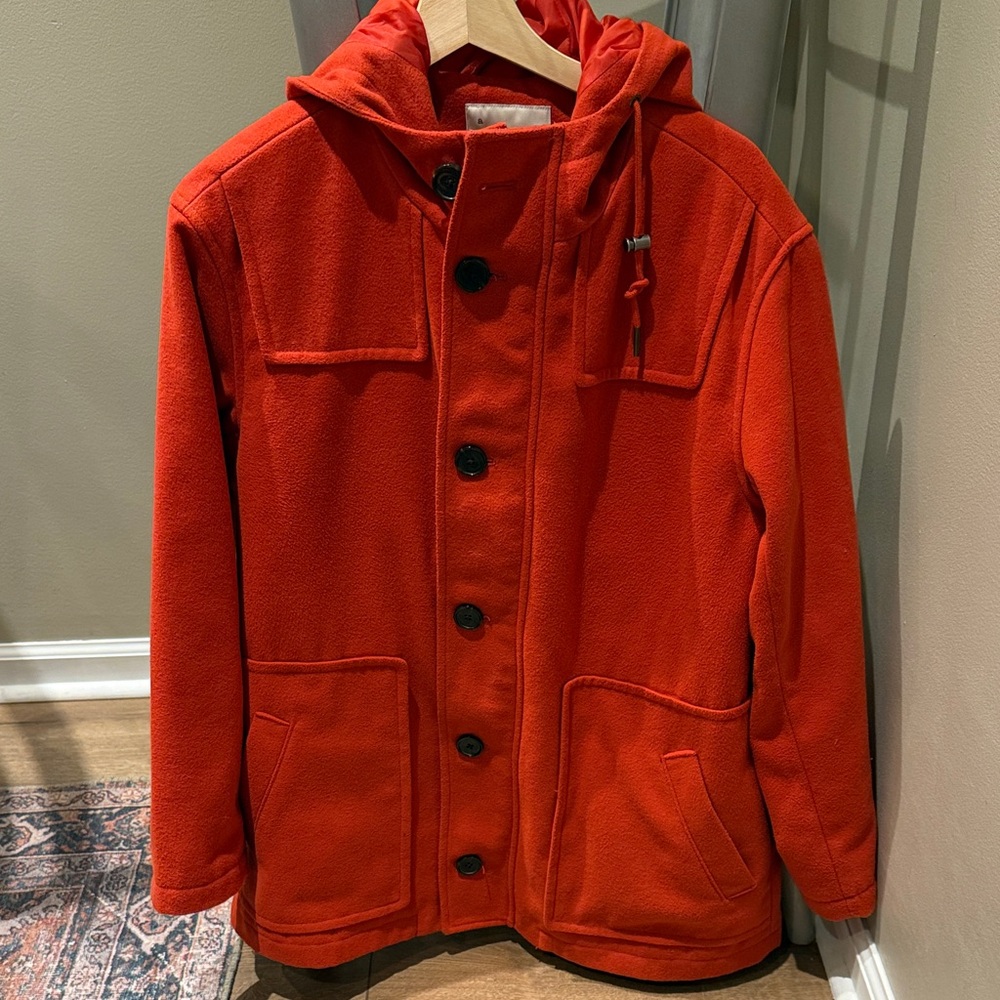 a new day orange Pea Coat